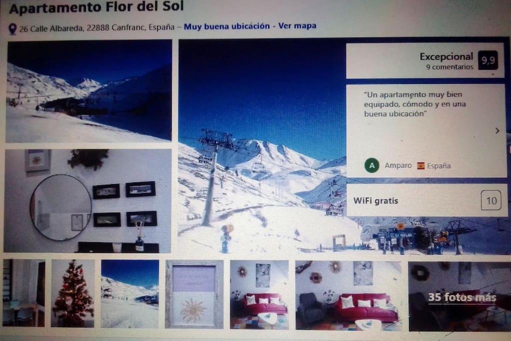 Apartament Atico La Flor Del Sol Canfranc Zewnętrze zdjęcie